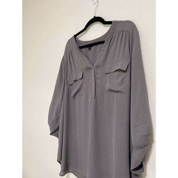 Torrid Harper Georgette Blouse Womens 3X Career Loose Fitting Flowy Minimalist - Picture 5 of 11